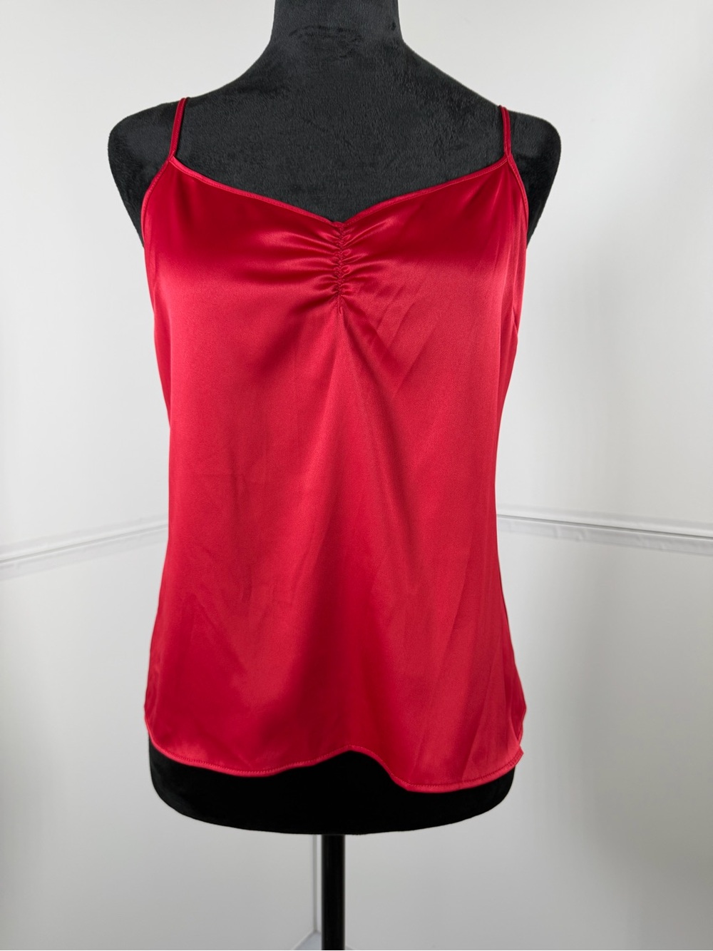 Victoria's Secret Satin Cami Red Adjustable Strap Size Medium